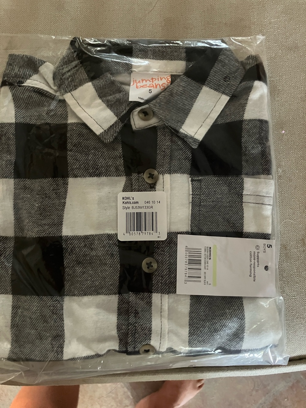 jumping beans Black and White Buffalo Plaid Button-Down Shirt - Men - Picture 1 of 1